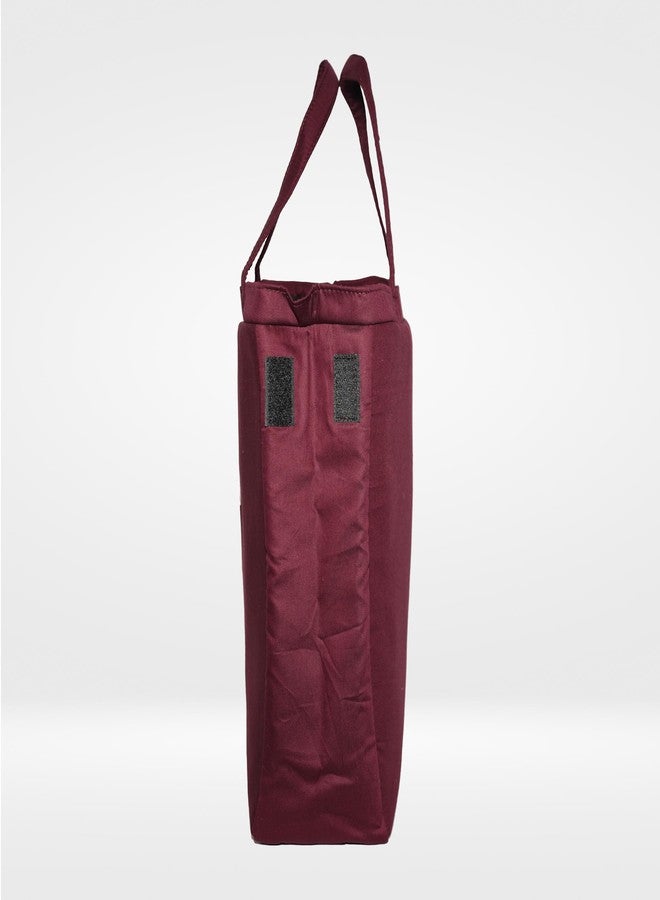 BHASTRA Fork and Spoon Tiffin Bag (Burgundy) - Sleek Lunch Carrier for School & Work | Lightweight and Easy to Clean | Durable and Easy-to-Carry Lunch Box Bag - Image 2